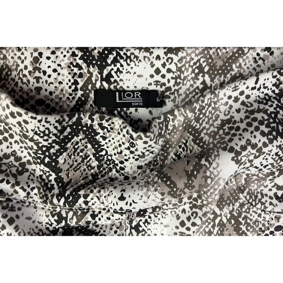 Lior Paris Joy Pants Women's 6 Pull-on Brown Snake Print Legging Skinny Jeans - Picture 7 of 12